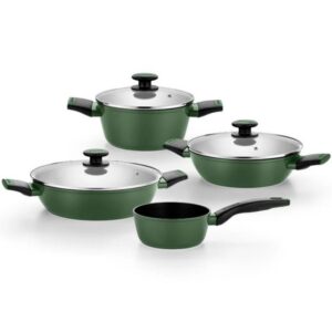 Pack Batería de Cocina Monix Forest M509900/ Cazo Ø16cm/ Cacerolas bajas Ø24 - 28cm/ Cacerolas Ø20cm/ Acero Inoxidable/ Apta para Inducción 8435092433603 M509900 MON-BATERIA M509900