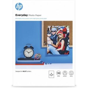 Papel Fotográfico HP Everyday Q2510A/ DIN A4/ 200g/ 100 Hojas 808736472647 Q2510A Q2510A