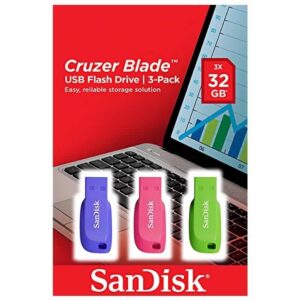 Pendrives 32GB SanDisk Cruzer Blade/ USB 2.0/ Pack 3 619659169428 SDCZ50C-032G-B46T SND-USB CB 32GB X3