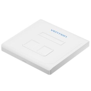 Placa de Pared Keystock Vention IFEW0/ 2 Puertos RJ45 6922794781030 IFEW0 VEN-PLUG IFEW0