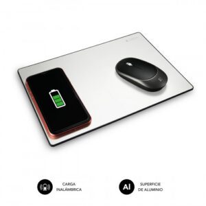 SUBBLIM Alfombrilla con cargador Inalámbrico Mousepad Wireless Charger Aluminum Silver 10W 8436586740474 | P/N: SUB-MP-10WAL01 | Ref. Artículo: 1331939