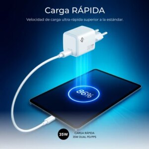 SUBBLIM CARGADOR GAN 35W CHARGER USB C 8436586743482 | P/N: SUBCHG-6G3510 | Ref. Artículo: 1400589