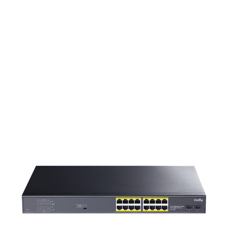 SWITCH CUDY 16-PORT GIGABIT POE+SWITCH WITH 2 GIGABIT SFP PORTS 200W 6971690791131 GS1020PS2