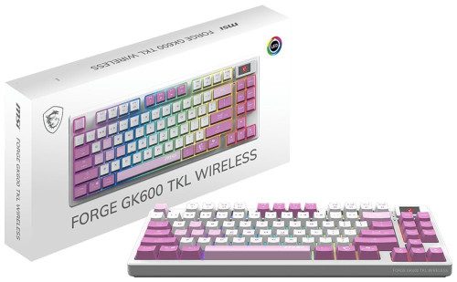 TECLADO MSI FORGE GK600 TKL W VIOLET ES - Imagen 3