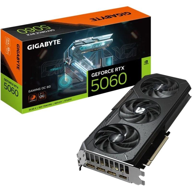 Tarjeta Gráfica Gigabyte GeForce RTX 5060 Gaming OC/ 8GB GDDR7 4719331356408 9VN5060GO-00-G10 GIG-GF RTX5060 G OC 8G