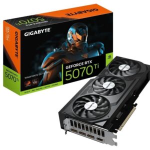 Tarjeta Gráfica Gigabyte GeForce RTX 5070 Ti WindForce OC V2/ 16GB GDDR7 4719331357023 9VN507TWO2-00-G10 GIG-GF RTX5070TI WI OCV2 16G
