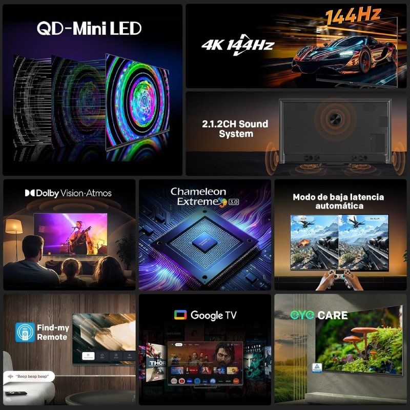 Televisor Metz QLED-MiniLED 55MNE8000Z 55"/ Ultra HD 4K/ Smart TV/ WiFi - Imagen 5