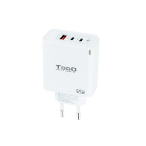 TooQ Cargador de Pared GaN 2USB-C/PD + USB-A/QC 65W