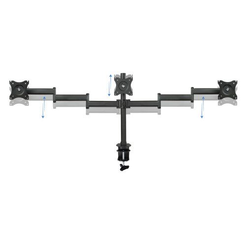 TooQ Soporte de mesa para 3 pantallas (monitor / plasma / LCD / LED) 13"-27" - Imagen 2