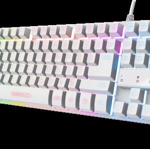 Trust GXT 833W Thado teclado Juego USB QWERTY Español Blanco 8713439247398 | P/N: 24739 | Ref. Artículo: 1386274