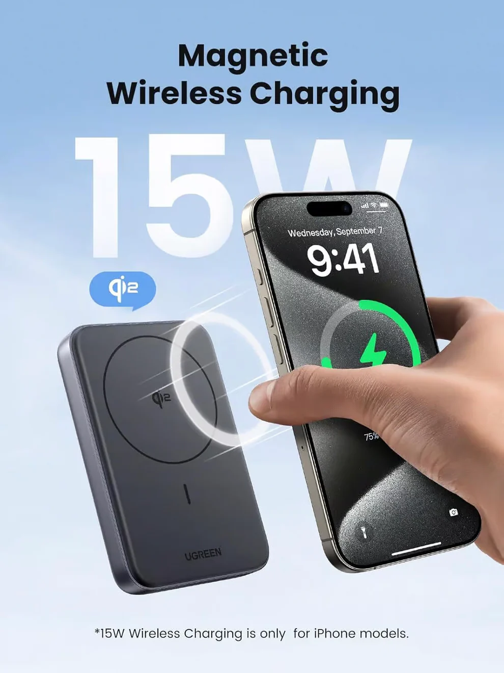 UGREEN 10000MAH MINI MAGNETIC WIRELESS 30W POWER BANK 6941876247639 | P/N: 45763 | Ref. Artículo: 1403167