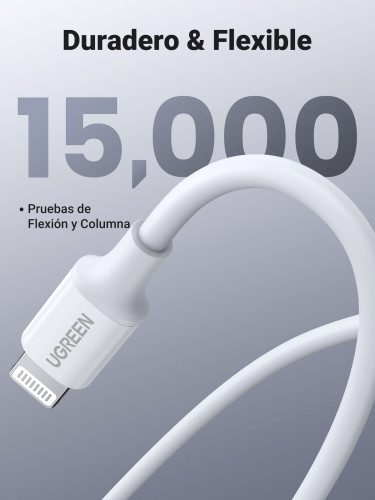 Ugreen 10493 cable de conector Lightning 1 m Blanco - Imagen 7