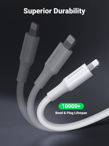 Ugreen cable USB 2.0 A lightning 2m, 5V/2.4A iPhone 7 / 7plus / 6S/ 6 / 6 Plus, iPhone 5s/5c/5, iPad Mini/Mini 2, iPad 1 m Blanco - Imagen 8