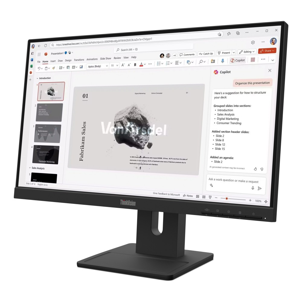 Monitor led 21.5 pulgadas lenovo thinkvision e22 - 40 ips - fhd - dp - hdmi - 100hz - 4ms - vesa 100x100 - Imagen 3