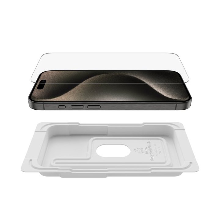 Protector de pantalla belkin ova133zz iphone 15 pro ultraglass2 screenforce - Imagen 4