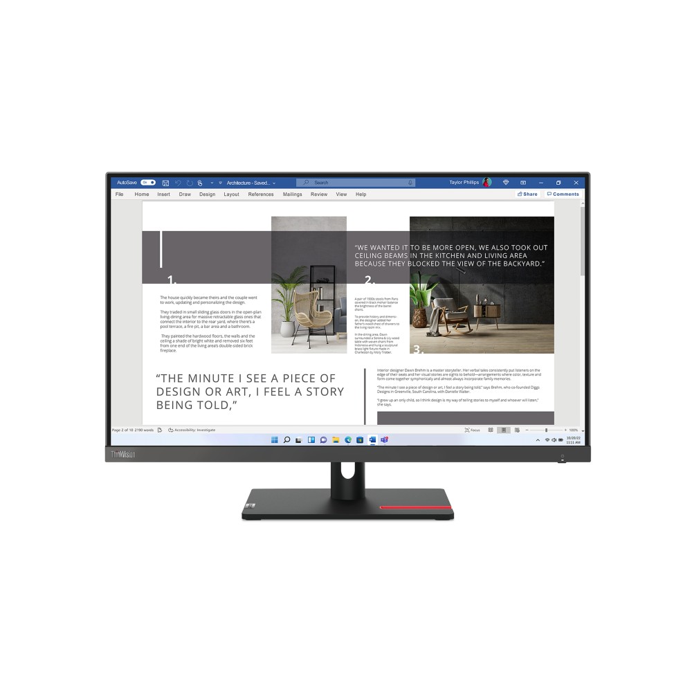Monitor lenovo thinkvision s27i - 30 27 pulgadas fhd 100hz - Imagen 5