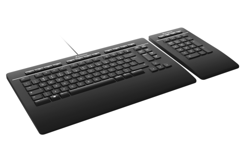 3Dconnexion Keyboard Pro with Numpad teclado Oficina USB + RF Wireless + Bluetooth QWERTZ Alemán Negro - Imagen 3