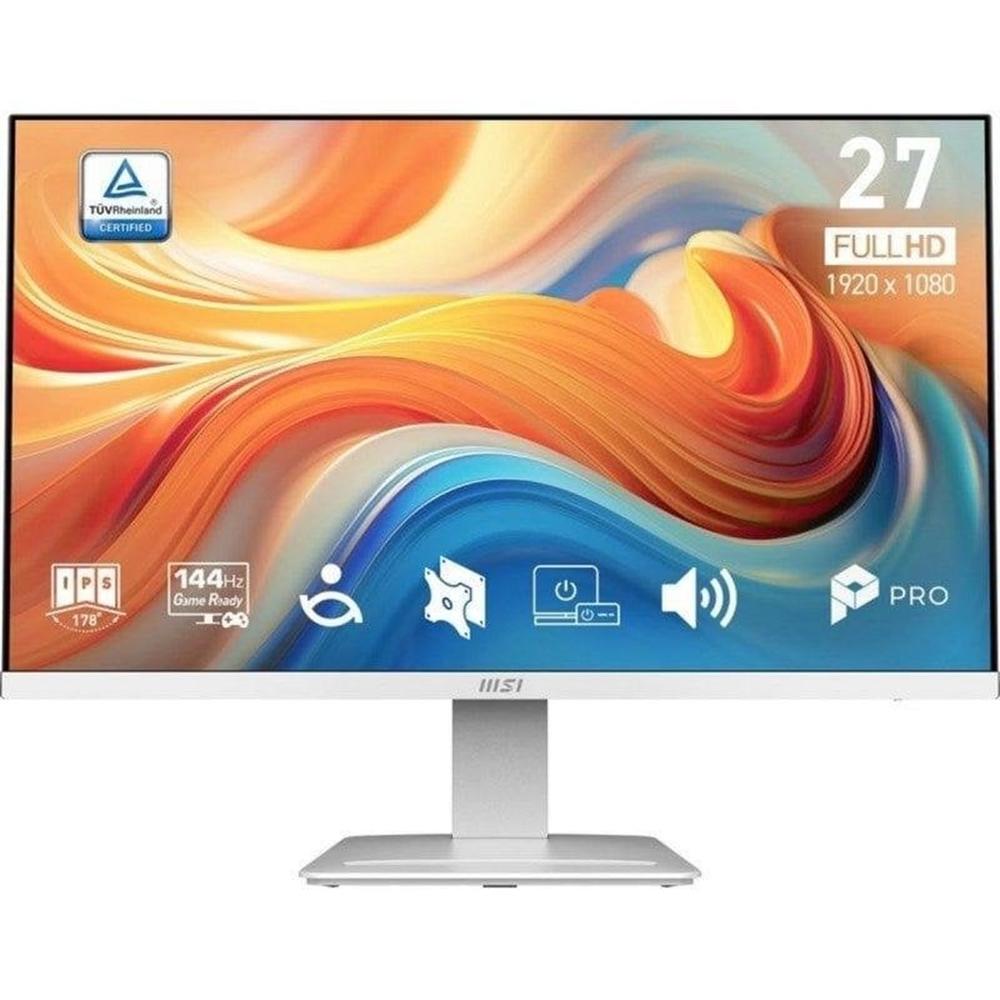 4711377349550 | P/N: 9S6-3PB4CH-262 | Cod. Artículo: DSP0000040712 Monitor led 27 pulgadas msi mp273w e14a ips - fhd - dp - hdmi - d - sub - 144hz - 1ms - vesa 100x100 blanco