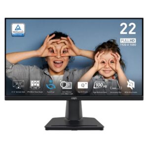 4711377402880 | P/N: 9S6-3PE0CM-025 | Cod. Artículo: DSP0000040713 Monitor led 22 pulgadas msi mp225 e12vl va -  fhd -  hdmi -  vga -  100hz -  1ms -  vesa 100x100
