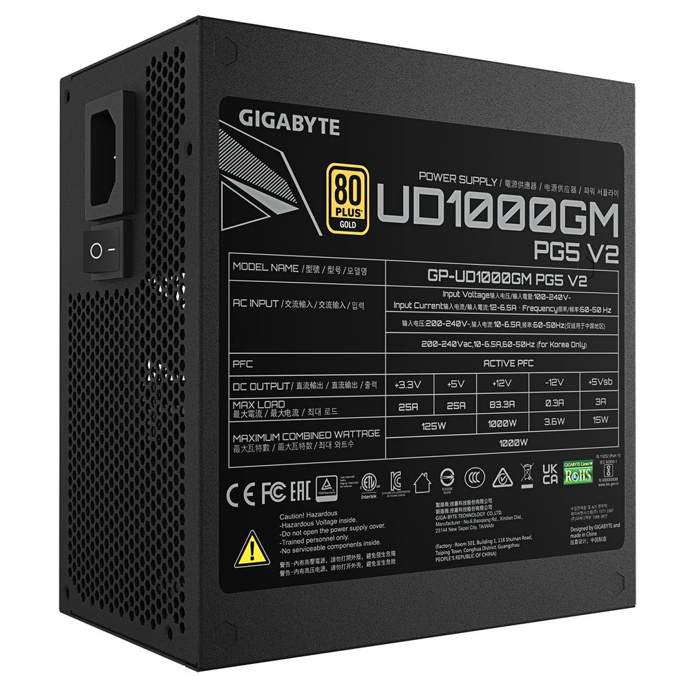 Fuente alimentacion gigabyte gp - ud1000gm pg5 v2 gaming atx 1000w - Imagen 6