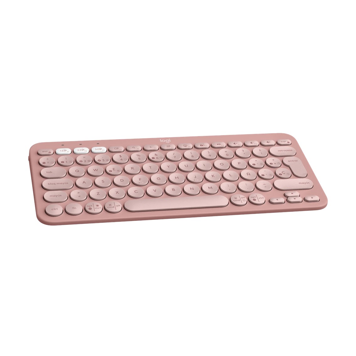 Teclado logitech pebble keys 2 k380s inalambrico rosa - Imagen 3