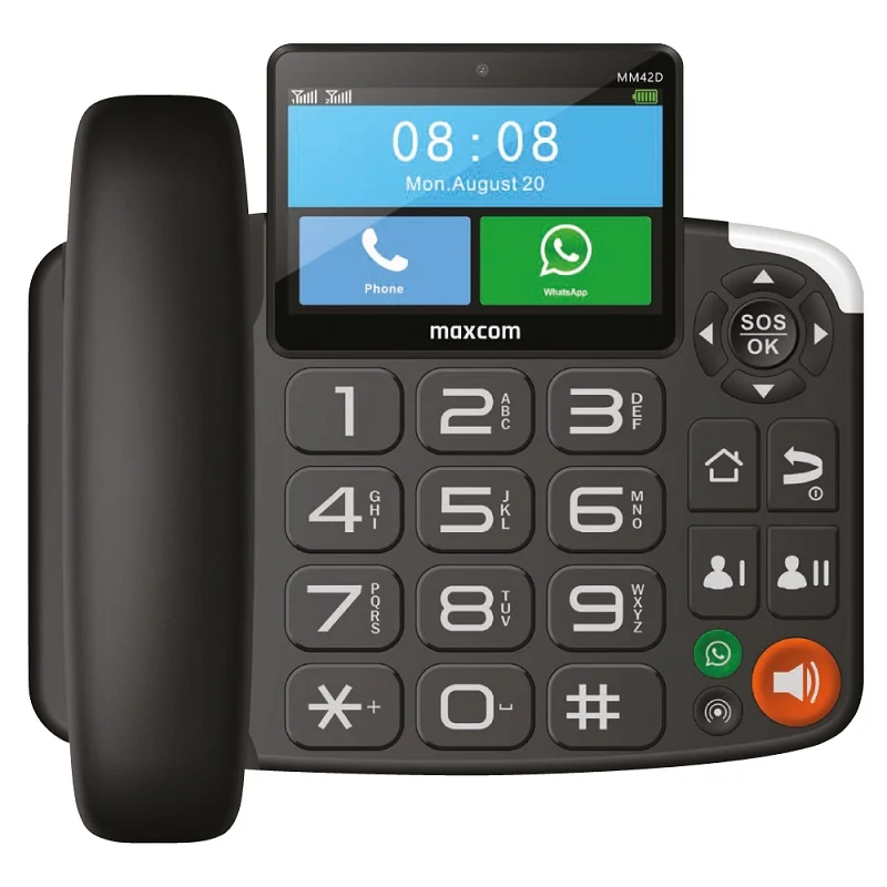 5908235977645 MM42D-BLK MAXCOM MM42D SE TELEFONO FIJO (4G) BLACK (NO RJ11)