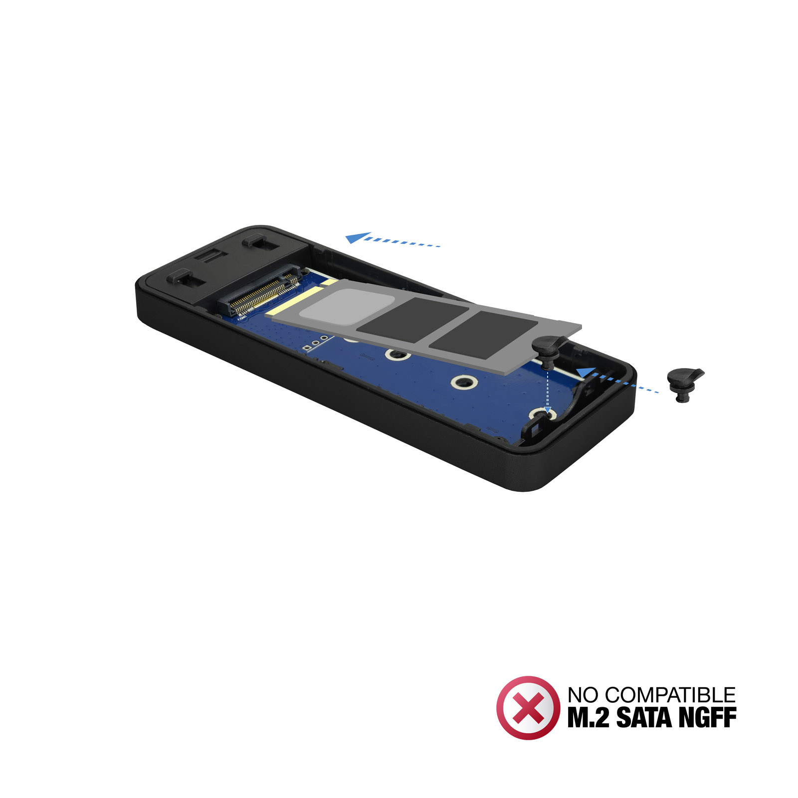 Caja externa tooq tqe - 2280b para ssd m.2 usb tipo c negro - Imagen 5