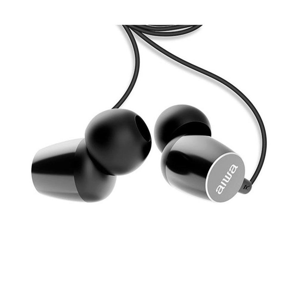 Auricular aiwa estm - 30sl jack 3.5mm negro - plata - Imagen 2