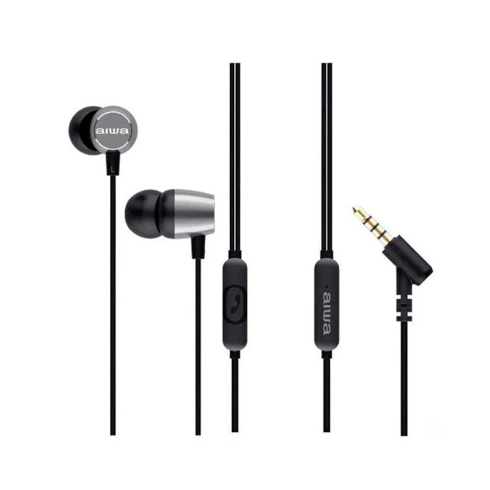 8435256900316 | P/N: ESTM-30SL | Cod. Artículo: DSP0000028468 Auricular aiwa estm - 30sl jack 3.5mm negro - plata