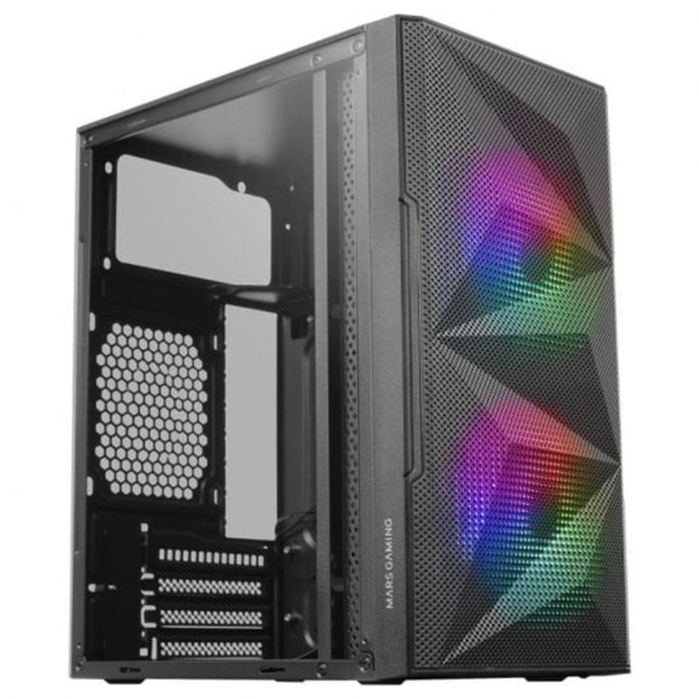 Caja ordenador mars gaming mc - me matx frgb cristal templado negro - Imagen 2