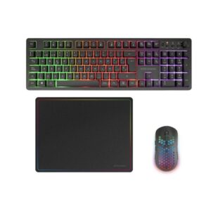 8435693111115 | P/N: MCPWXES | Cod. Artículo: DSP0000037637 Teclado + raton mars gaming mcpwxes inalambrico negro + alfombrilla