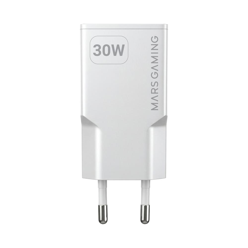Cargador de pared mars gaming md - gan30w 30w 1x usb tipo c 1 x usb tipo a blanco - Imagen 3