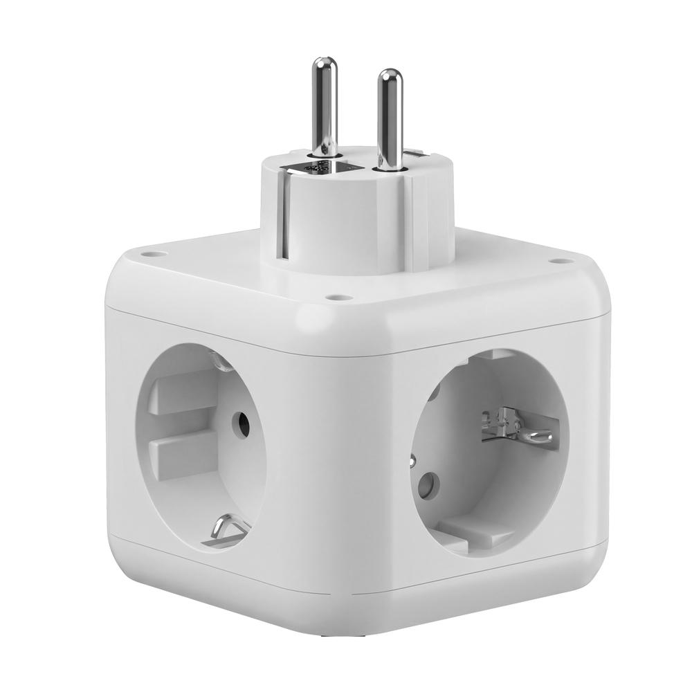 Cargador de pared mars gaming md - cube20w 20w 3x schuko 2x usb tipo c 2x usb tipo a blanco - Imagen 5