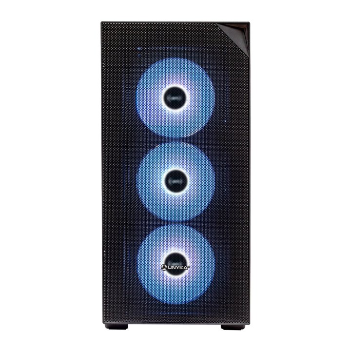 Caja ordenador gaming unykach revelat mesh atx argb cristal templado negra - Imagen 2