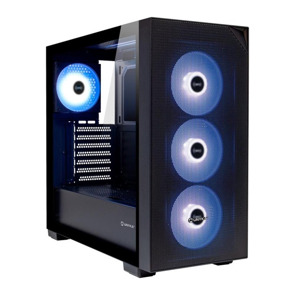 8436617921124 | P/N: UK121803 | Cod. Artículo: DSP0000035140 Caja ordenador gaming unykach revelat mesh atx argb cristal templado negra