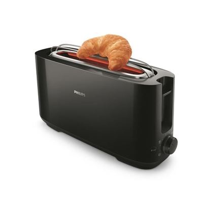 Tostadora philips daily collection hd2590 negro 1030w - 8 niveles - 2 ranuras largas - bandeja migas - Imagen 3