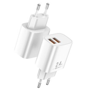 9504342119655 | P/N: QCHAPO | Cod. Artículo: MGS0000017717 Cargador qcharx apolo 2.4a 2 puerto usb a  blanco