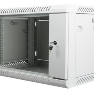 ARMARIO LANBERG MURAL RACK 19" 6U 600X450 FLAT PACK V2 PUERTA CRISTAL GRIS 5901969403060 WF01-6406-10S