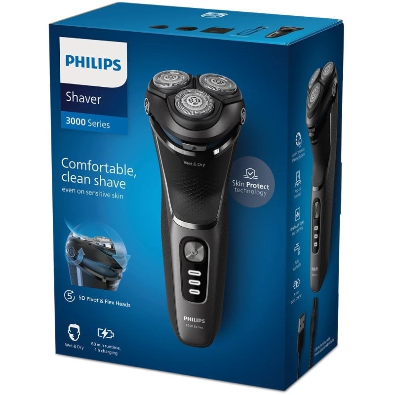 Afeitadora Philips Shaver Series 3000 S3343/13/ con Batería/ 4 Accesorios - Imagen 4