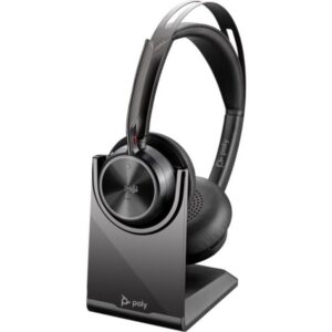 Auriculares Inalámbricos Poly Voyager Focus 2 Microsoft Teams + Adaptador USB-C-A + Soporte de Carga/ con Micrófono/ Bluetooth/ Negros 198122157242 9T9J6AA HP-POL 9T9J6AA