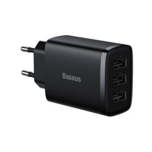 BASEUS COMPACT  CHARGER 3U 17W EU BLACK 6932172606961 | P/N: CCXJ020101 | Ref. Artículo: 1406080