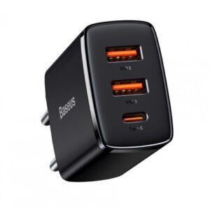 BASEUS COMPACT QUICK CHARGER 2U+C 30W EU BLACK 6953156207295 | P/N: CCXJ-E01 | Ref. Artículo: 1406090