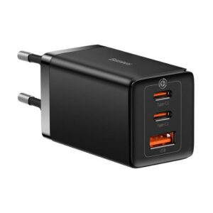 BASEUS GAN5 PRO FAST CHARGER 2C+U 65W  EU  BLACK(INCLUDE：BASEUS XIAOBAI SERIES FAST CHARGING CABLE TYPE-C  TO TYPE-C 100W(20V/5A) 1M BLACK） 6932172617523 | P/N: CCGP120201 | Ref. Artículo: 1406087