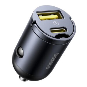 BASEUS TINY STAR MINI CAR CHARGER (U+C) 30W COSMIC BLACK 6932172677206 | P/N: C00035001121-02 | Ref. Artículo: 1406078