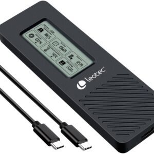 CARCASA HDD LEOTEC M.2 NVME CON PANEL LCD 8436588882943 LEM2EXT01