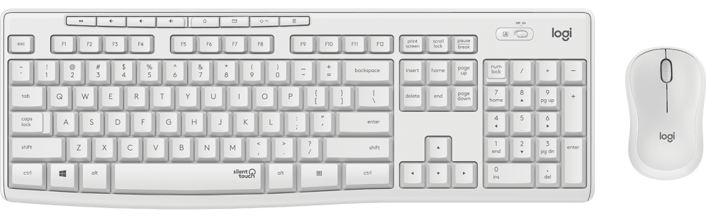 COMBO TECLADO RATON LOGITECH MK295 RF INALAMBRICO BLANCO 5099206092570 920-009822