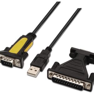 CONVERSOR AISENS USB A SERIE A/M-RS232 DB9/M DB25/M NEGRO 1.8M 8436574700381 A104-0039