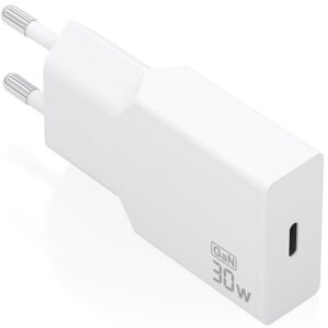 Cargador de Pared GaN Aisens A110-1001/ 1xUSB Tipo-C/ 30W/ Blanco 8435739904688 A110-1001 AIS-CARGA A110-1001
