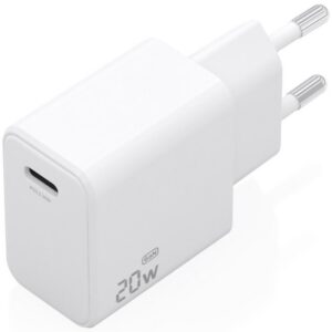 Cargador de Pared GaN Aisens A110-1023/ 1xUSB Tipo-C/ 20W/ Blanco