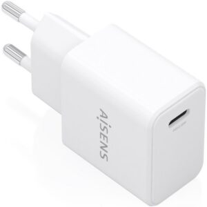 Cargador de Pared GaN Aisens A110-1023/ 1xUSB Tipo-C/ 20W/ Blanco 8435739904992 A110-1023 AIS-CARGA A110-1023